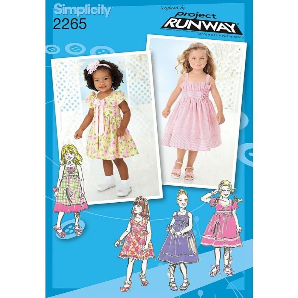 Simplicity Sewing Pattern 2265 Child Toddlers Size 0.5-3 Dresses Easter Party